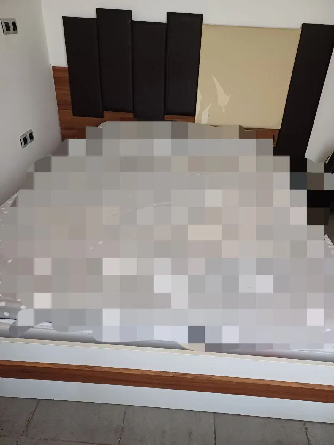 تخت خواب  دو نفره تمام ام دی اف|تخت و سرویس خواب|زرقان, |دیوار