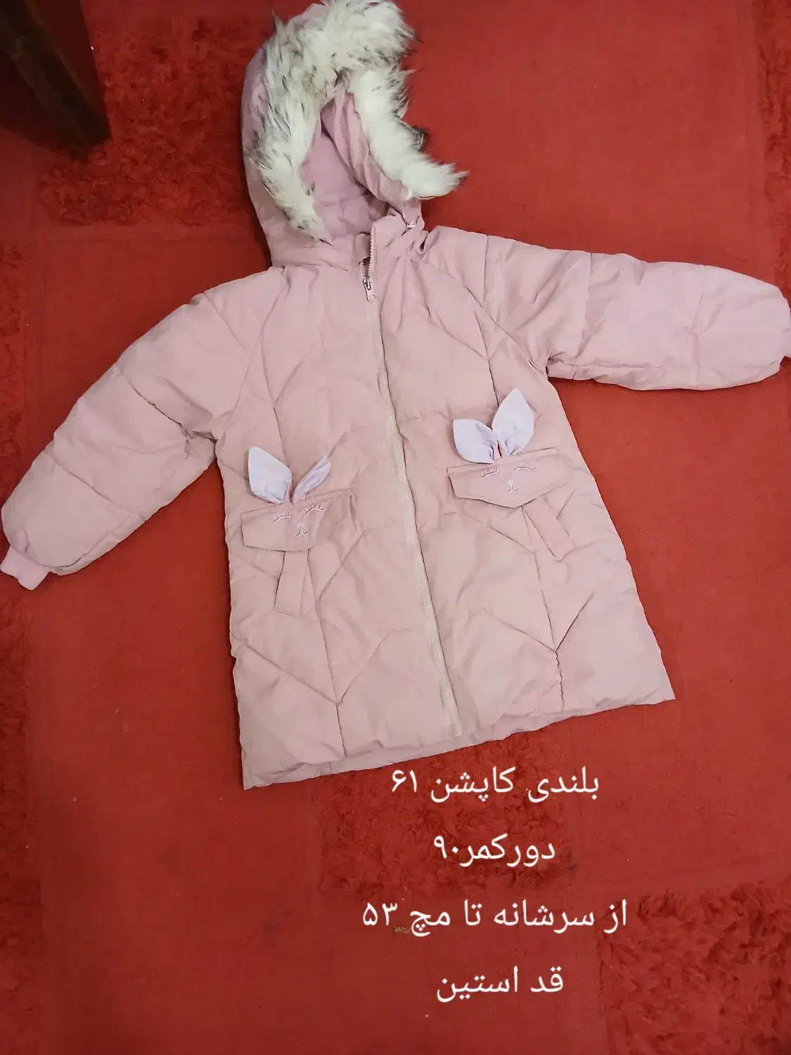 کاپشن دخترانه سالم وتمیز|کفش و لباس بچه|لاهیجان, گلستان|دیوار