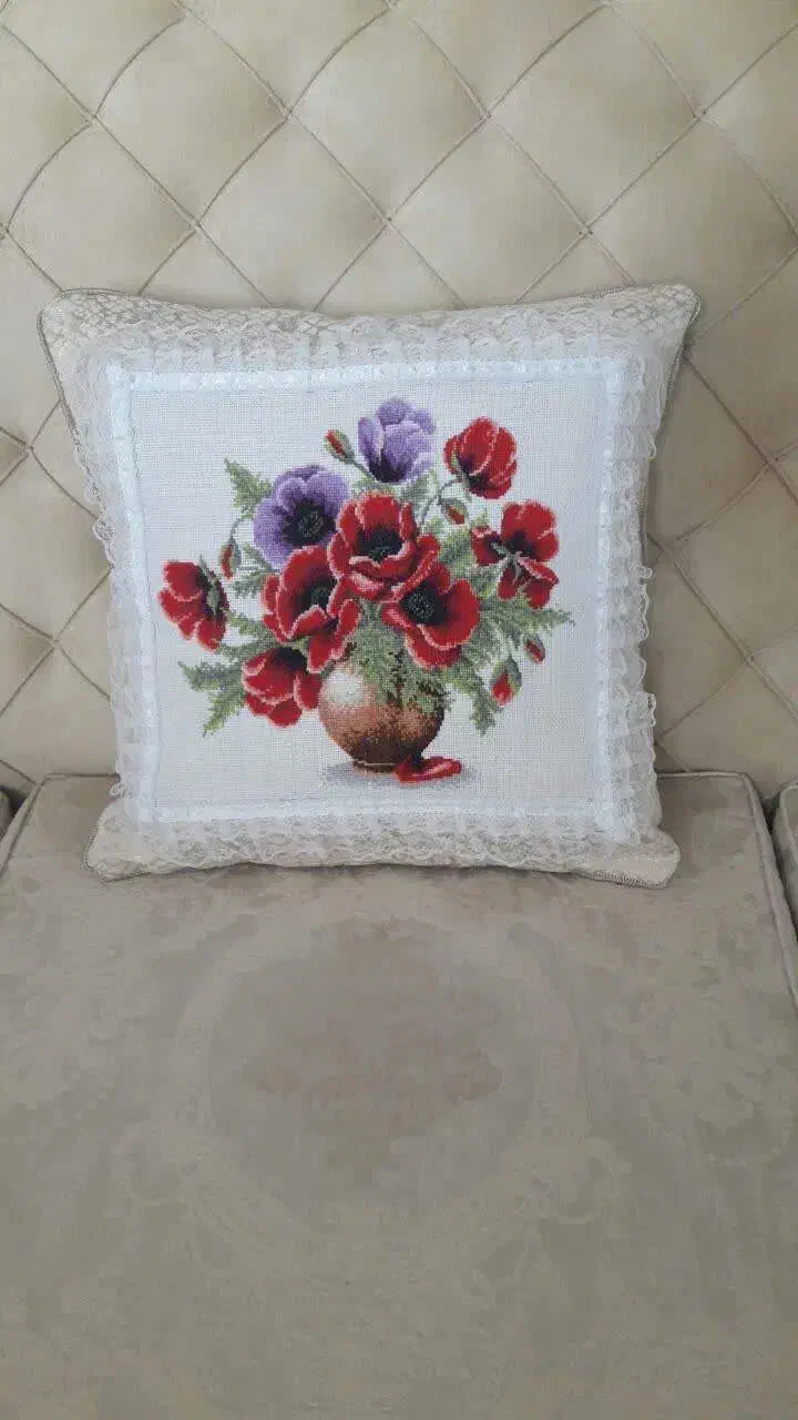 کوسن شماره دوزی|رختخواب، بالش، پتو|خمینیشهر, |دیوار