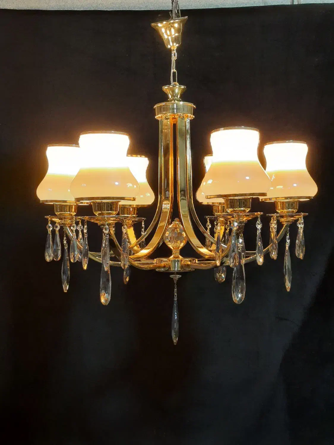 لوستر چکشی مجلسی ۶ شاخه با چک ۳ ماهه|لوستر و چراغ آویز|تهران, سنگلج (شاپور)|دیوار