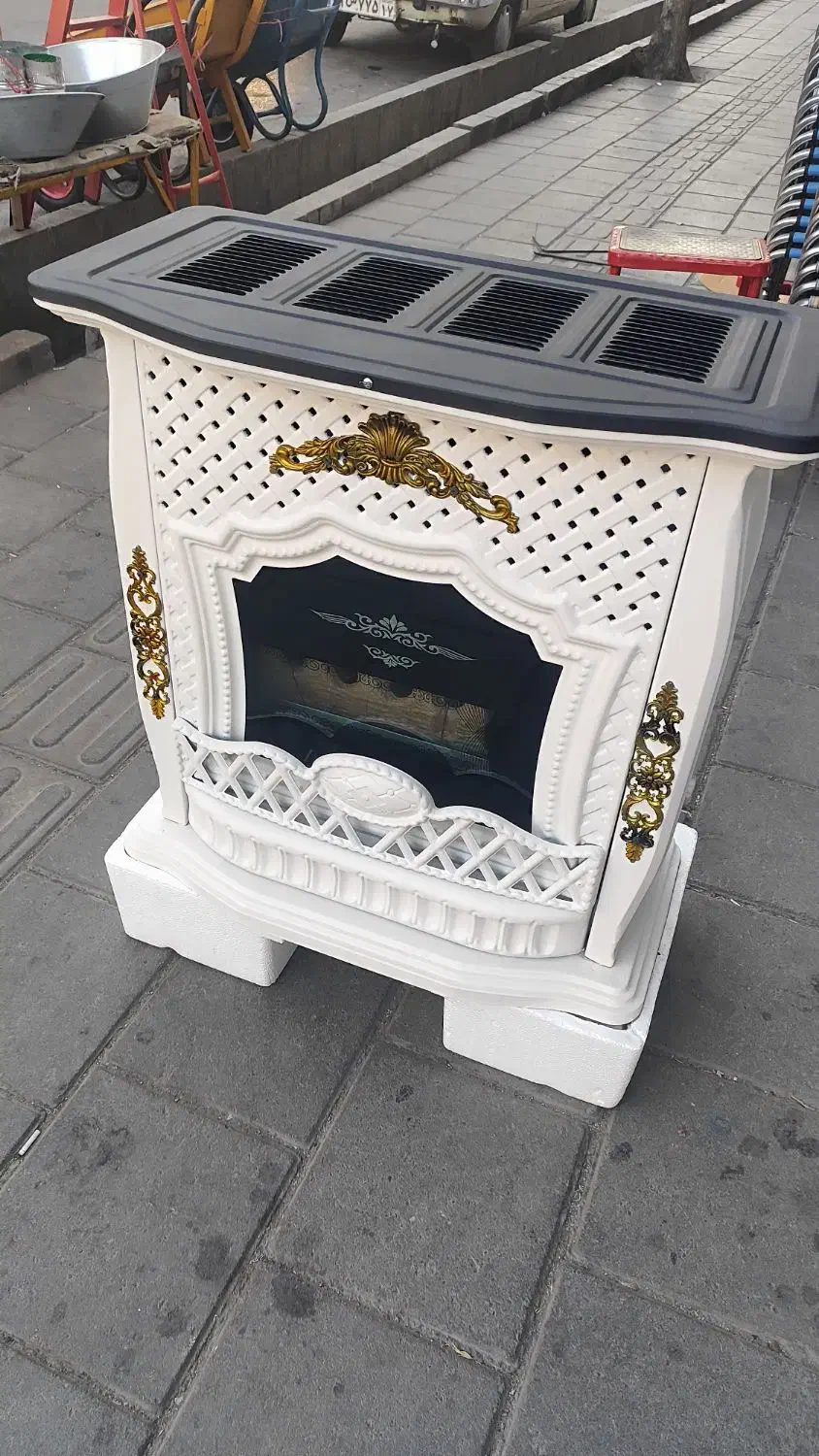 بخاری گازی طرح شومینه 24000|بخاری، هیتر، شومینه|ارومیه, |دیوار