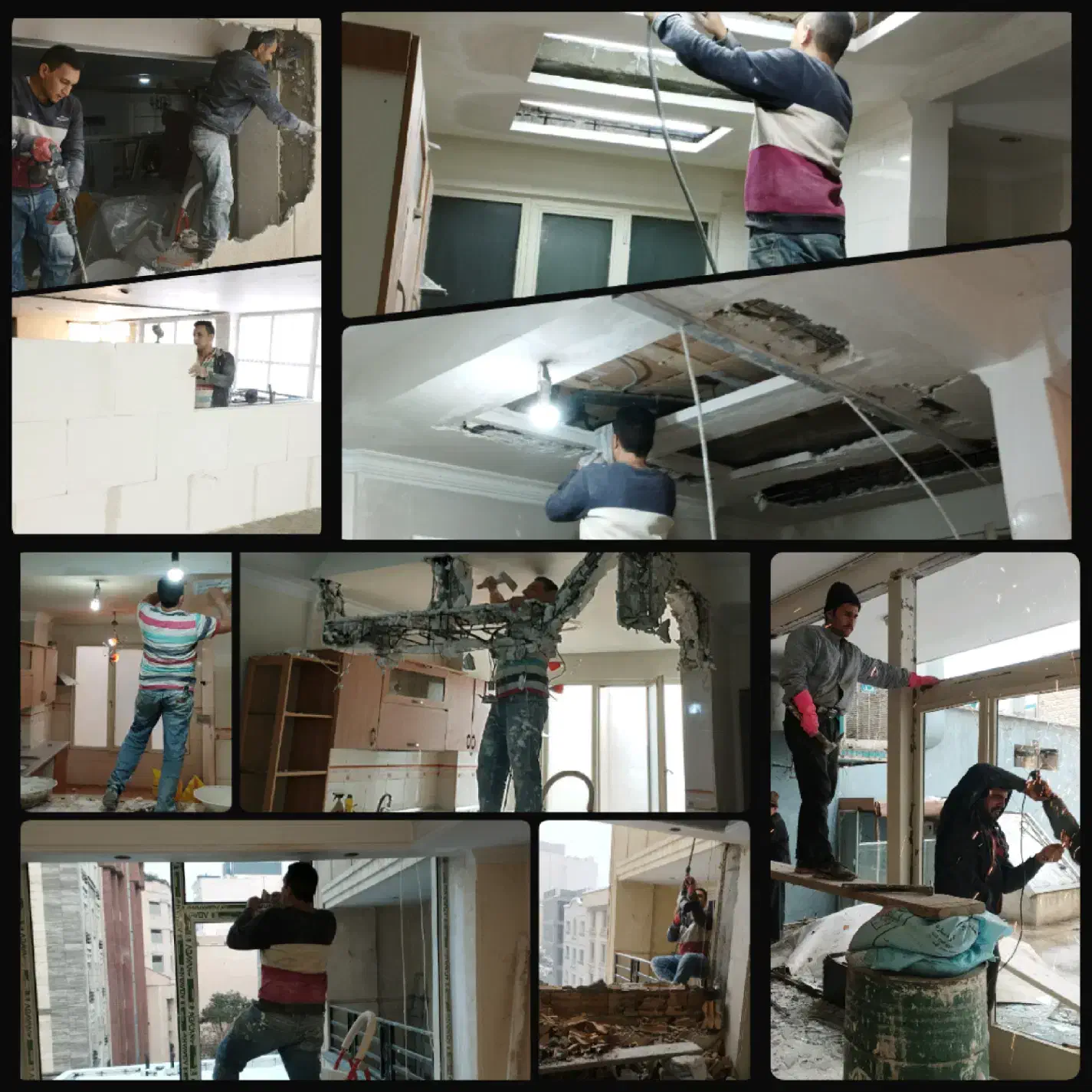 تعمیرات ساختمان گچکاری تخریب بنای بازسازی کلی جزیی|خدمات پیشه و مهارت|بومهن, |دیوار