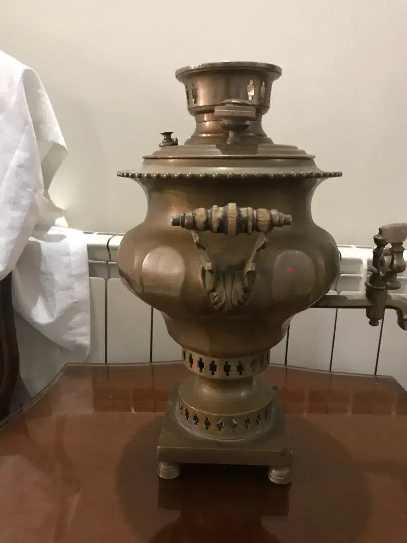 سماور روسی سفارشی فارسی نویس پشت پایه|کلکسیون اشیاء عتیقه|تهران, جوانمردان (اندیشه)|دیوار