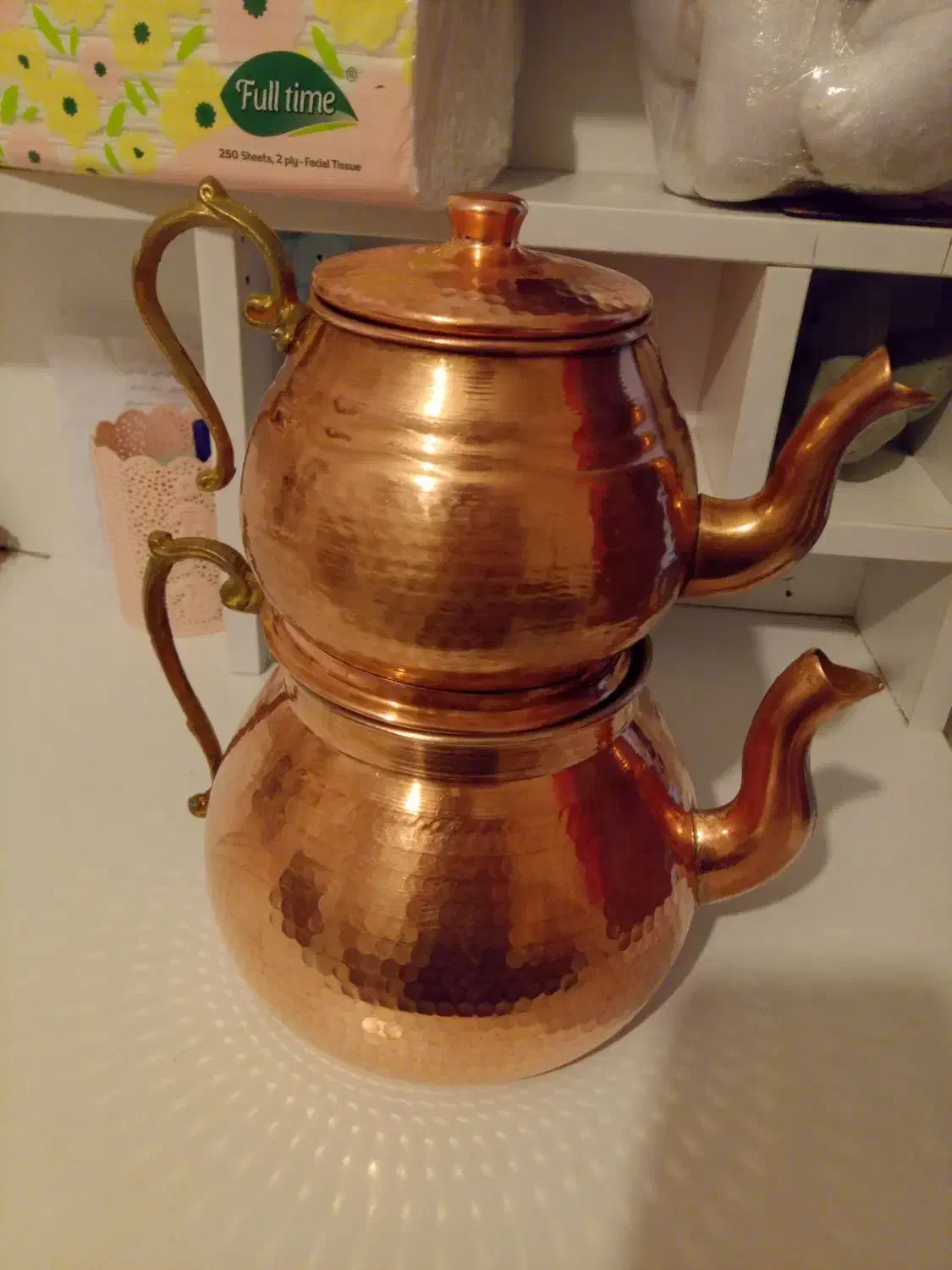 کتری قوری مسی جدید|قوری، کتری، قهوه‌ساز دستی|قزوین, |دیوار