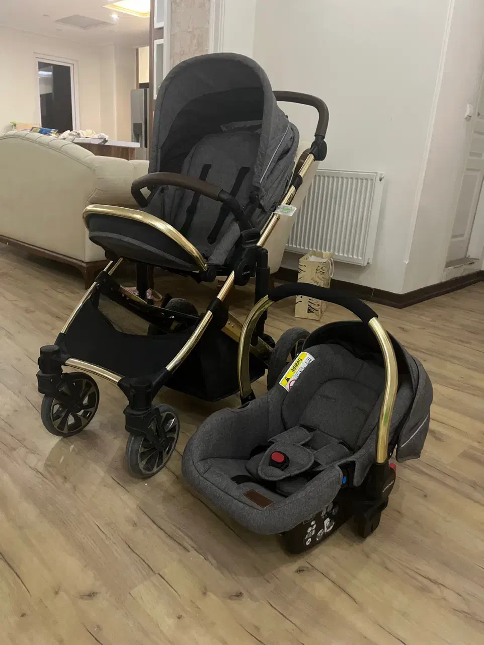 کالسکه کریر صندلی غذا و تخت کنار مادر کودک|کالسکه و لوازم جانبی|رودهن, |دیوار