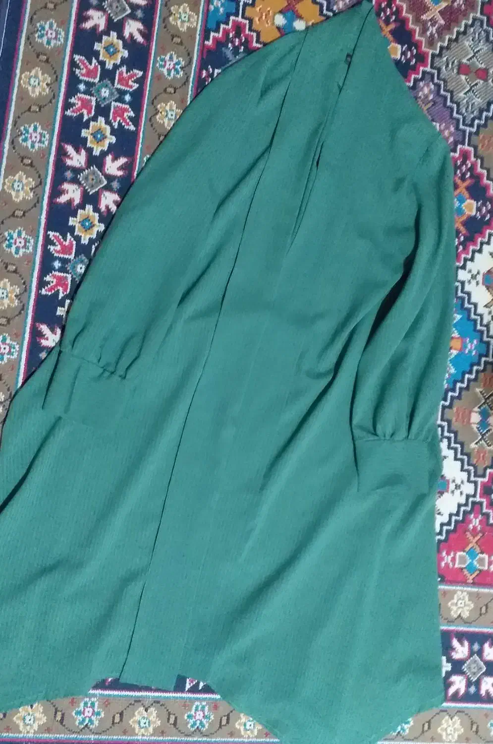مانتو حریر زنانه سبز ملایم فری سایز|لباس|پیر بکران, |دیوار