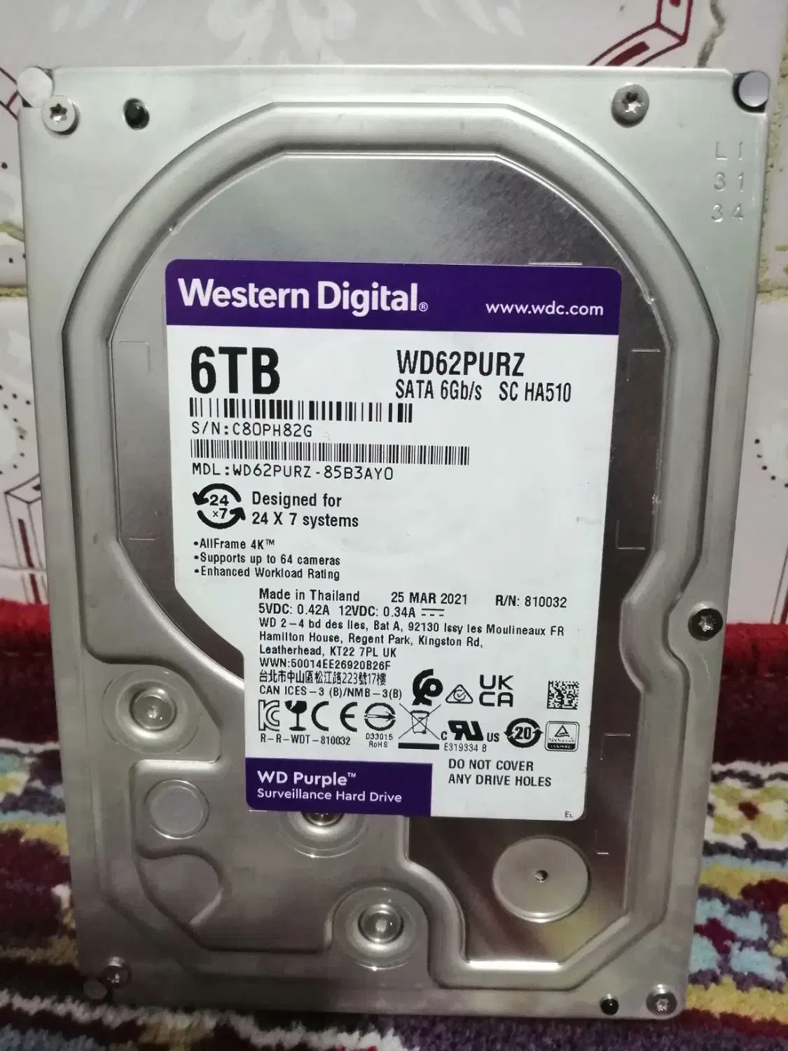 هارد 6ترا درحد آک|قطعات و لوازم جانبی رایانه|قم, سید معصوم|دیوار