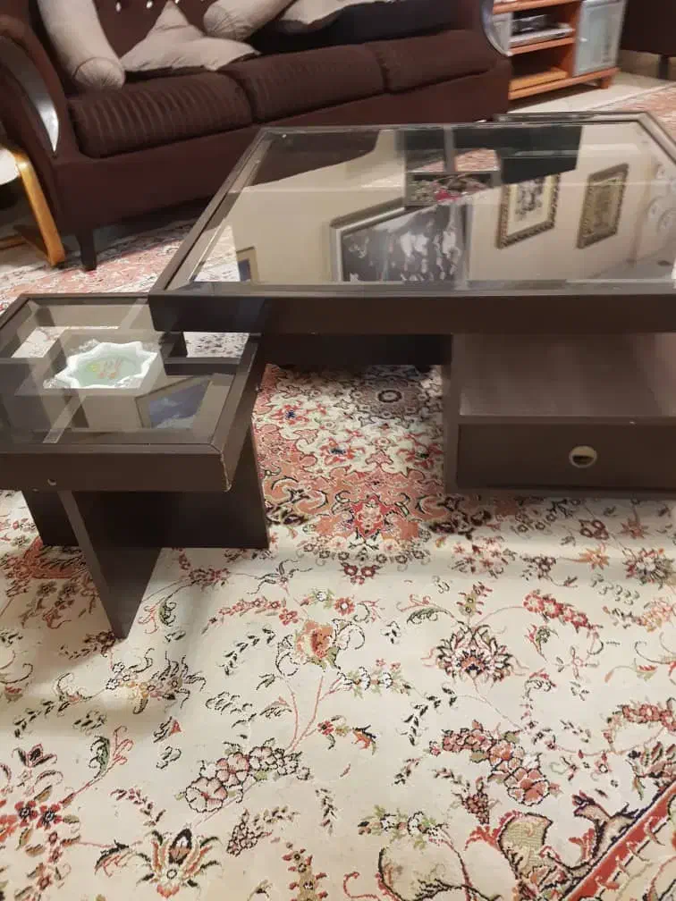 میز جلو مبلی و دو میز عسلی چوبی|مبلمان خانگی و میز عسلی|رشت, بلوار گیلان|دیوار