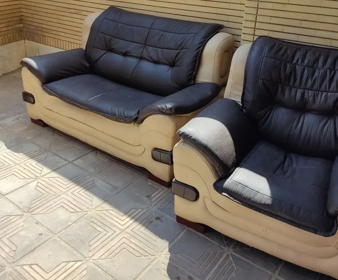 مبل ۷ نفره تمام چرم|مبلمان خانگی و میز عسلی|شیراز, گلشن|دیوار