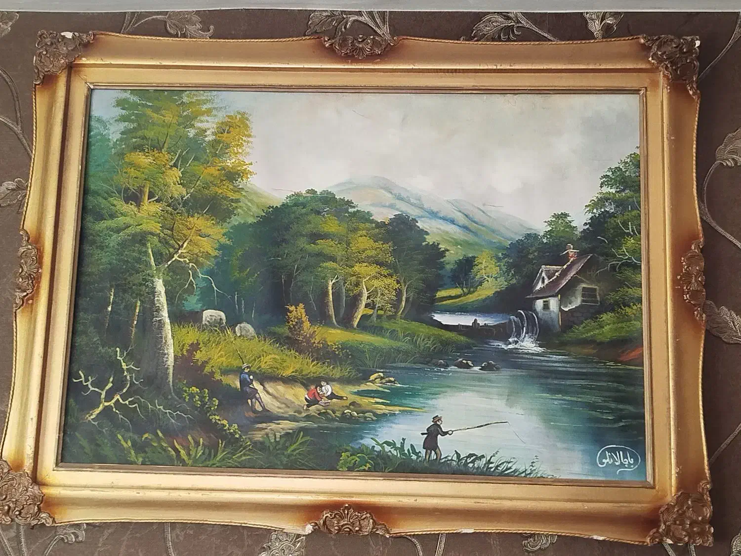 تابلو رنگ روغن قدیمی عتیقه استاد باجالانلو|تابلو، نقاشی، عکس|سهند, |دیوار