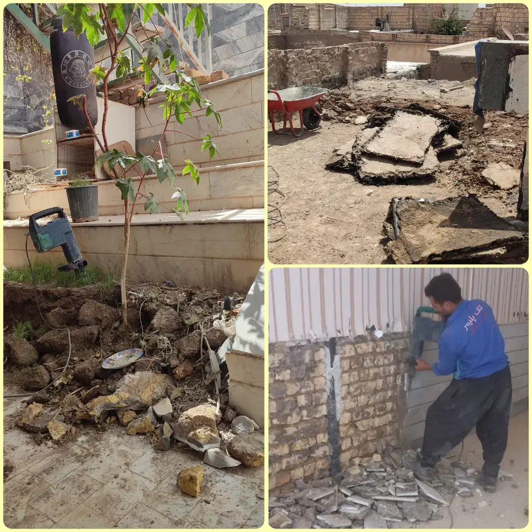 تخریب کارساختمان وکنده کاری صفرتاصدباتمام وسایل|خدمات پیشه و مهارت|قم, باسکول|دیوار