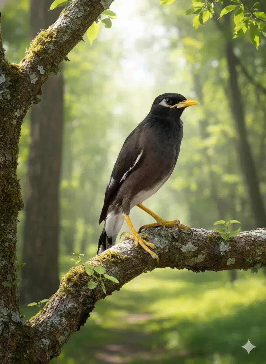 مینا سخنگو خوشگل خاص و کمیاب|پرنده|مشهد, بهاران|دیوار