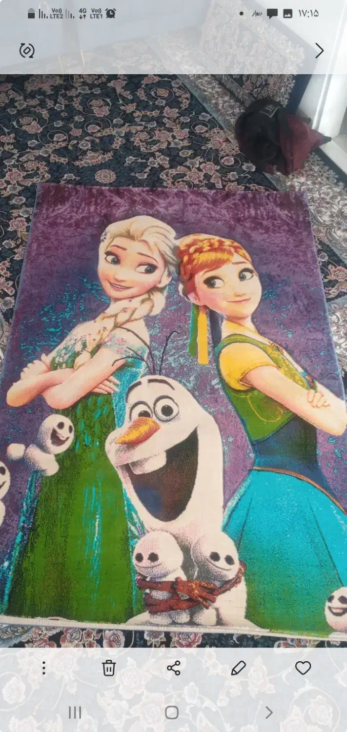 گلیم فرش عروسکی نو بدونه استفاده|گلیم، جاجیم، گبه|گیلان غرب, |دیوار