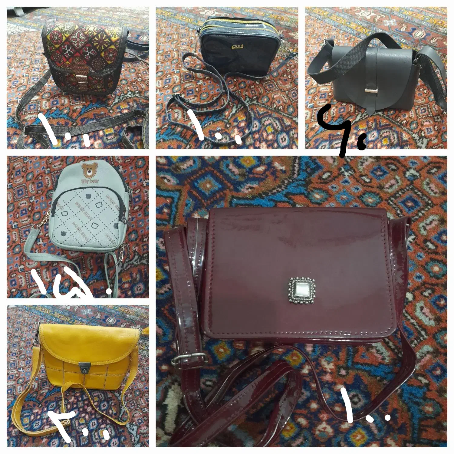 چند عدد کیف دوشی و کوله|کیف، کفش، کمربند|اردبیل, |دیوار