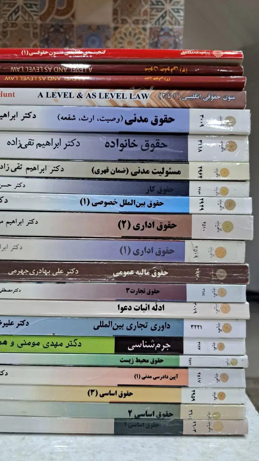 فروش کتاب های انتشارات پیام نور رشته حقوق|کتاب و مجله آموزشی|شیراز, شهرک گلستان شمالی|دیوار