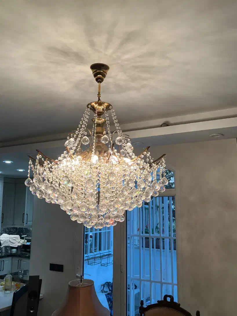 لوستر ۱۲شاخه باگوی کریستال اتریشی|لوستر و چراغ آویز|تهران, ونک|دیوار