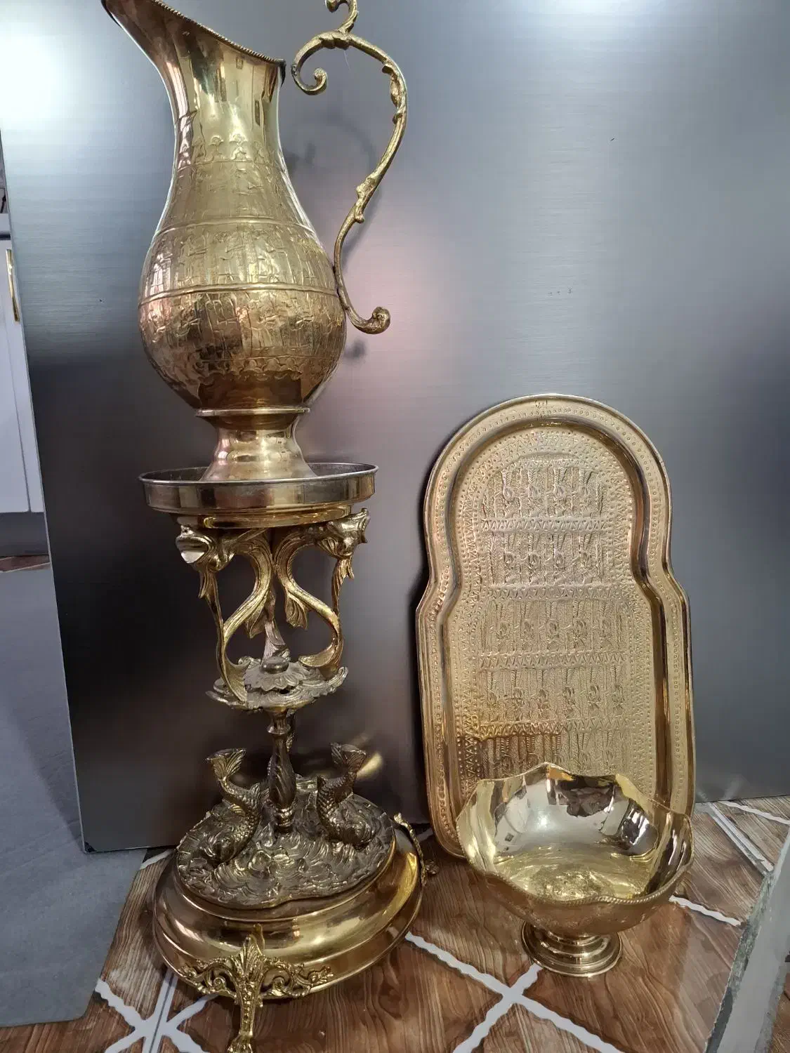 ۴تیکه وسیله برنز فروشی دارم|کلکسیون اشیاء عتیقه|کرمانشاه, |دیوار