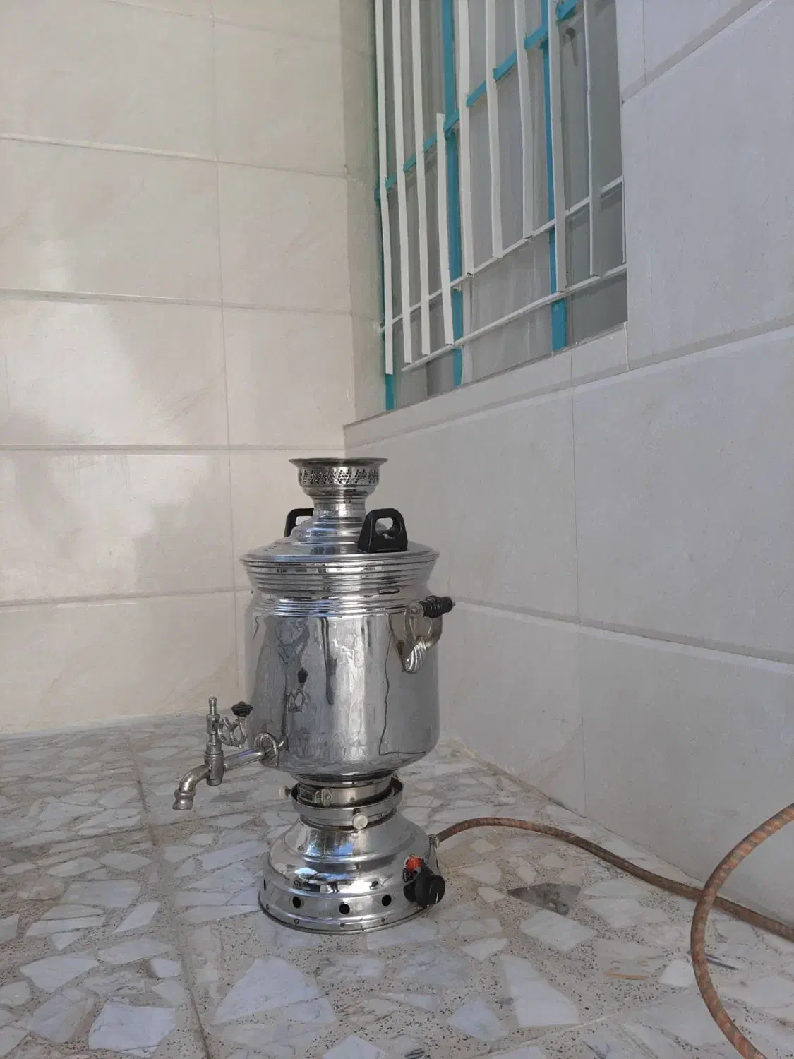 سماور گازی استیل ۱۵ لیتری|سماور، چایساز، قهوهساز|خرمآباد, |دیوار