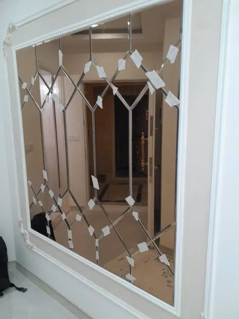 طراحی و اجرای پازلی نقشه ایران|آینه|مشهد, طلاب|دیوار