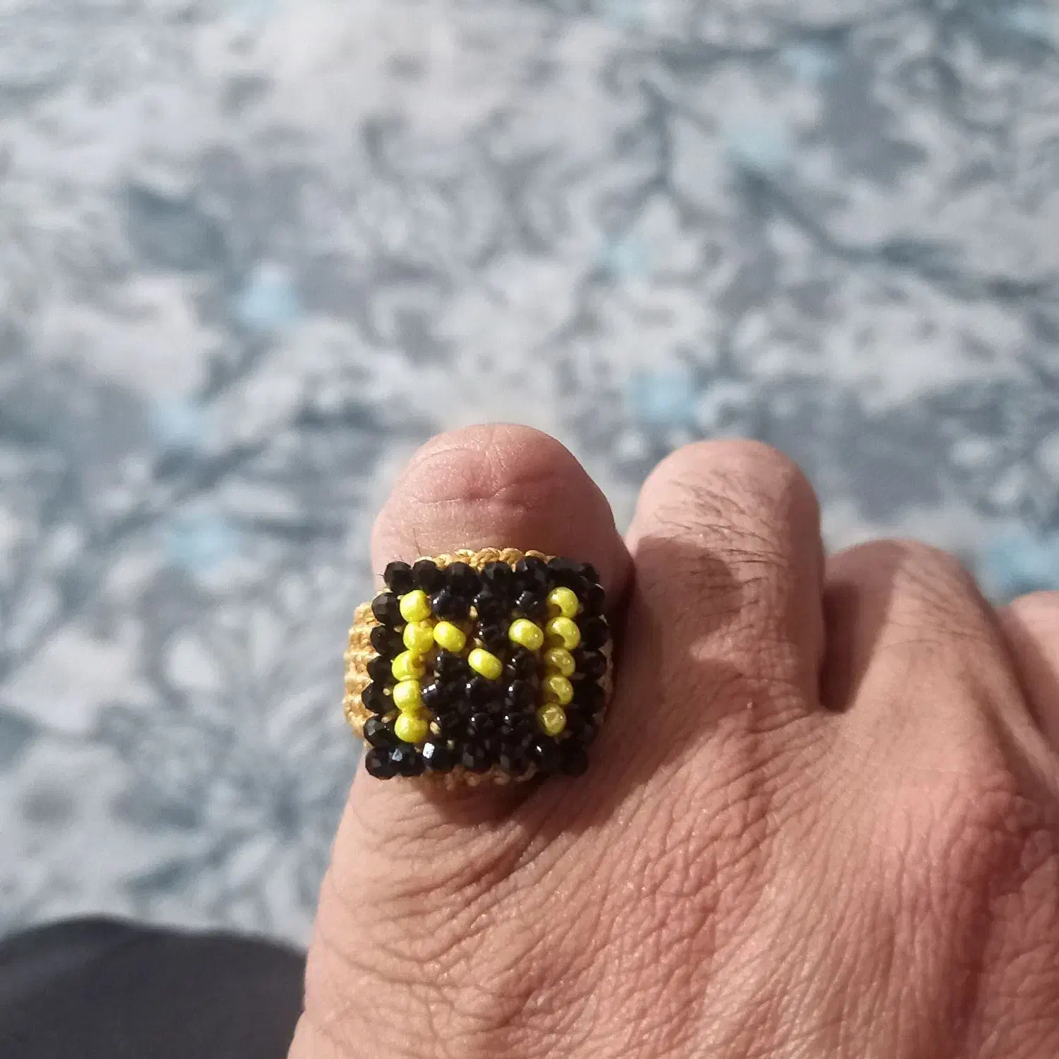 انگشتر عقیق اصل یمنی با انگشتر دست ساز|جواهرات|کیش, |دیوار