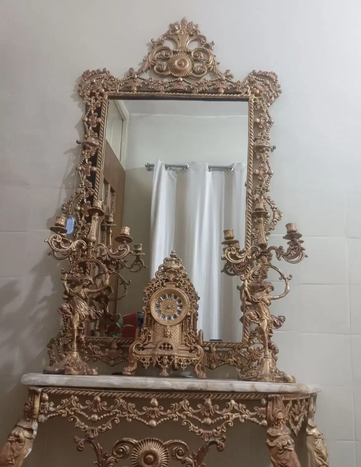 آینه و شمعدان فلزی|آینه|شهرکرد, |دیوار