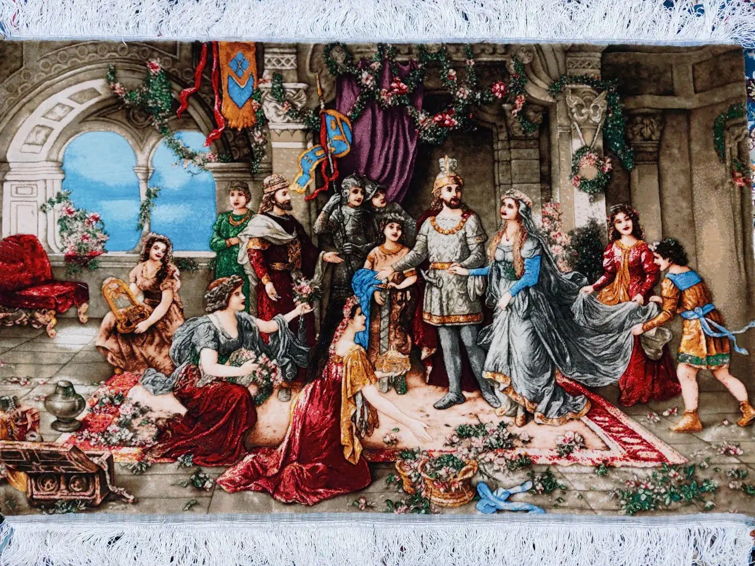 فروش فوری تابلو فرش دستباف تاجگذاری|تابلو فرش|کرمانشاه, |دیوار