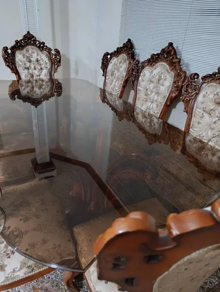 میز ناهارخوری 8نفرهچوب گردو اصل و بادوام بالا|میز و صندلی غذاخوری|نظرآباد, صالح آباد|دیوار