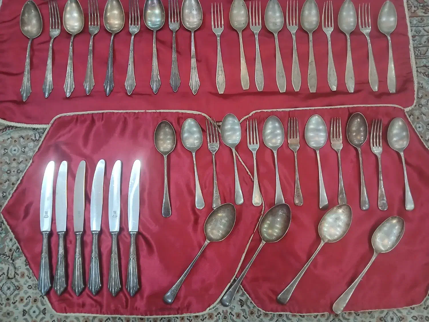 قاشق و چنگال و چاقو انگلیسی با قدمت ۹۰سال|کلکسیون اشیاء عتیقه|تهران, فدک|دیوار