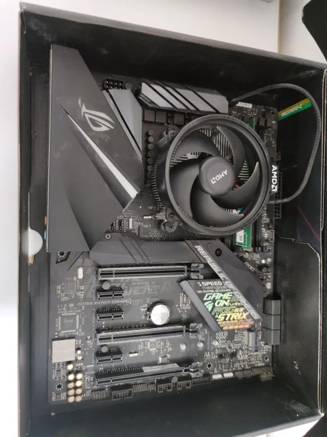 باندلRYZEN 3400G+X470-F ROG STRIXASUS AM4+16G DDR4|قطعات و لوازم جانبی رایانه|قم, باغ شریفی|دیوار