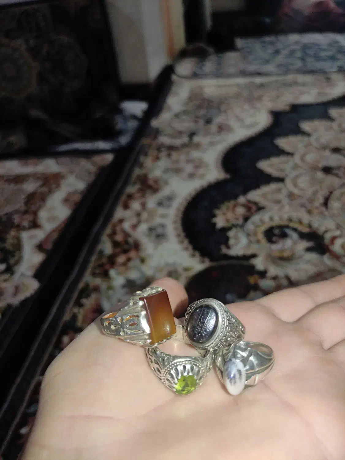 چهارتا انگشتر کلکسیونی دست ساز|جواهرات|کرمانشاه, |دیوار