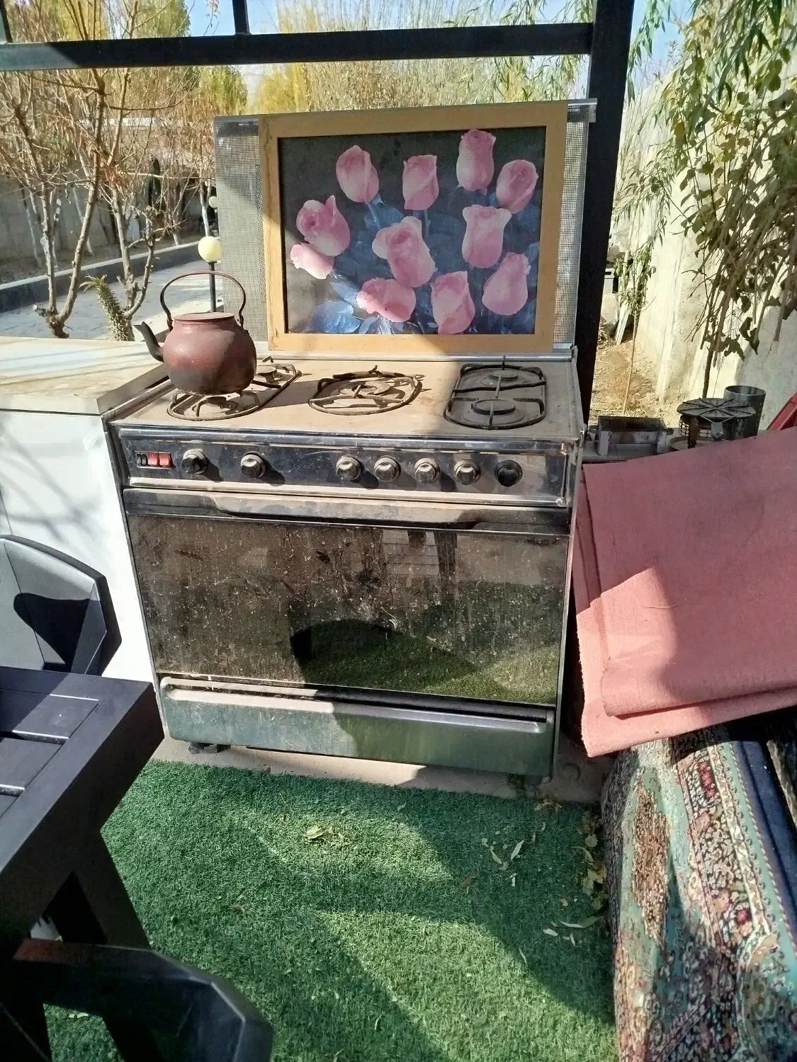 گاز فر دار استیل|اجاق گاز و لوازم برقی پخت‌وپز|هشتگرد, تهران دشت|دیوار