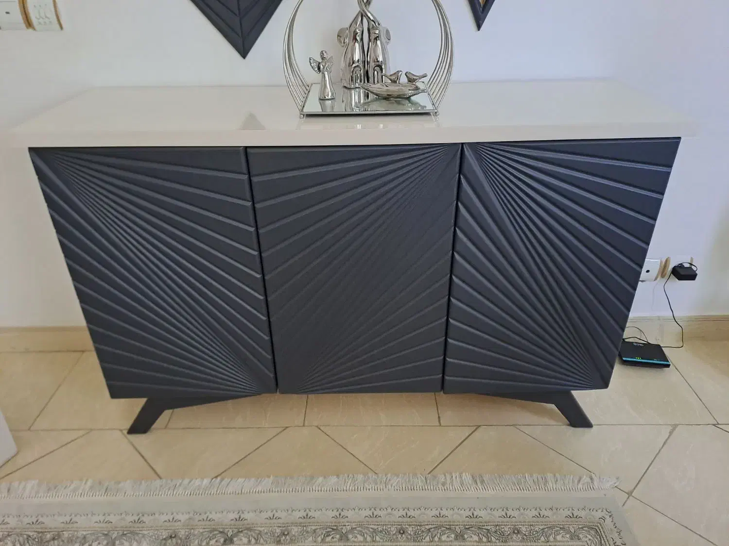 آینه کنسول طوسی|مبلمان خانگی و میز عسلی|شازند, |دیوار