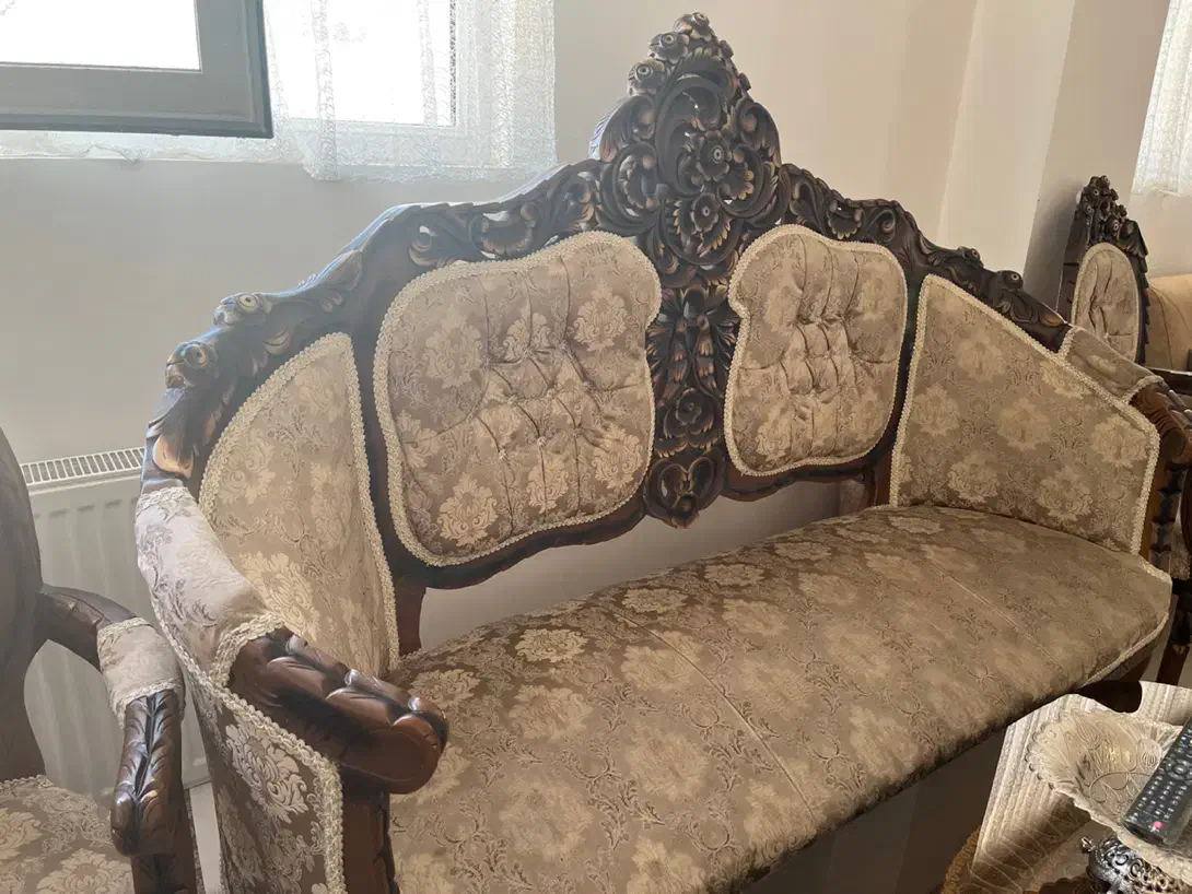 مبل نه نفره چوب گردو|مبلمان خانگی و میز عسلی|تهران, اتابک|دیوار