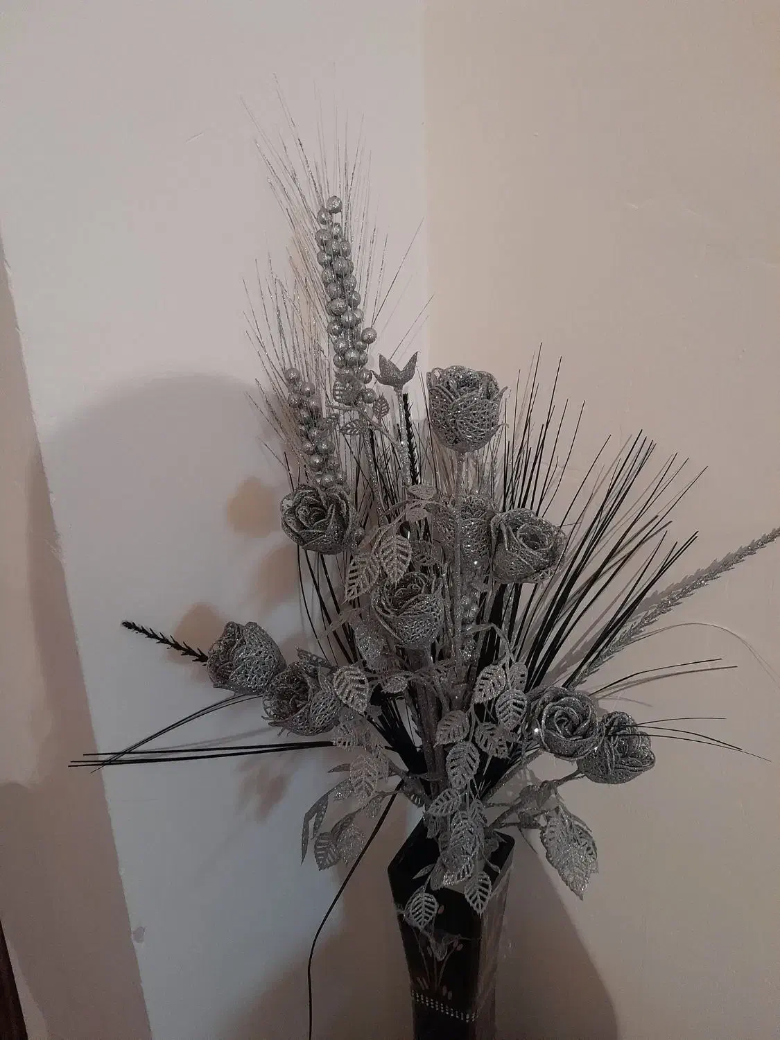 گلدان با گل|گل مصنوعی|مراغه, |دیوار