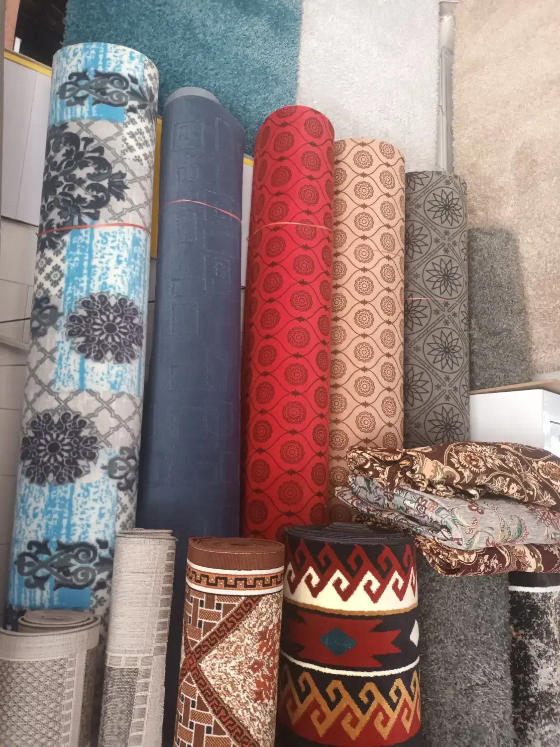 انواع مختلف موکت ترمه کرمان و فیروزه اصفهان|موکت|کرمان, |دیوار