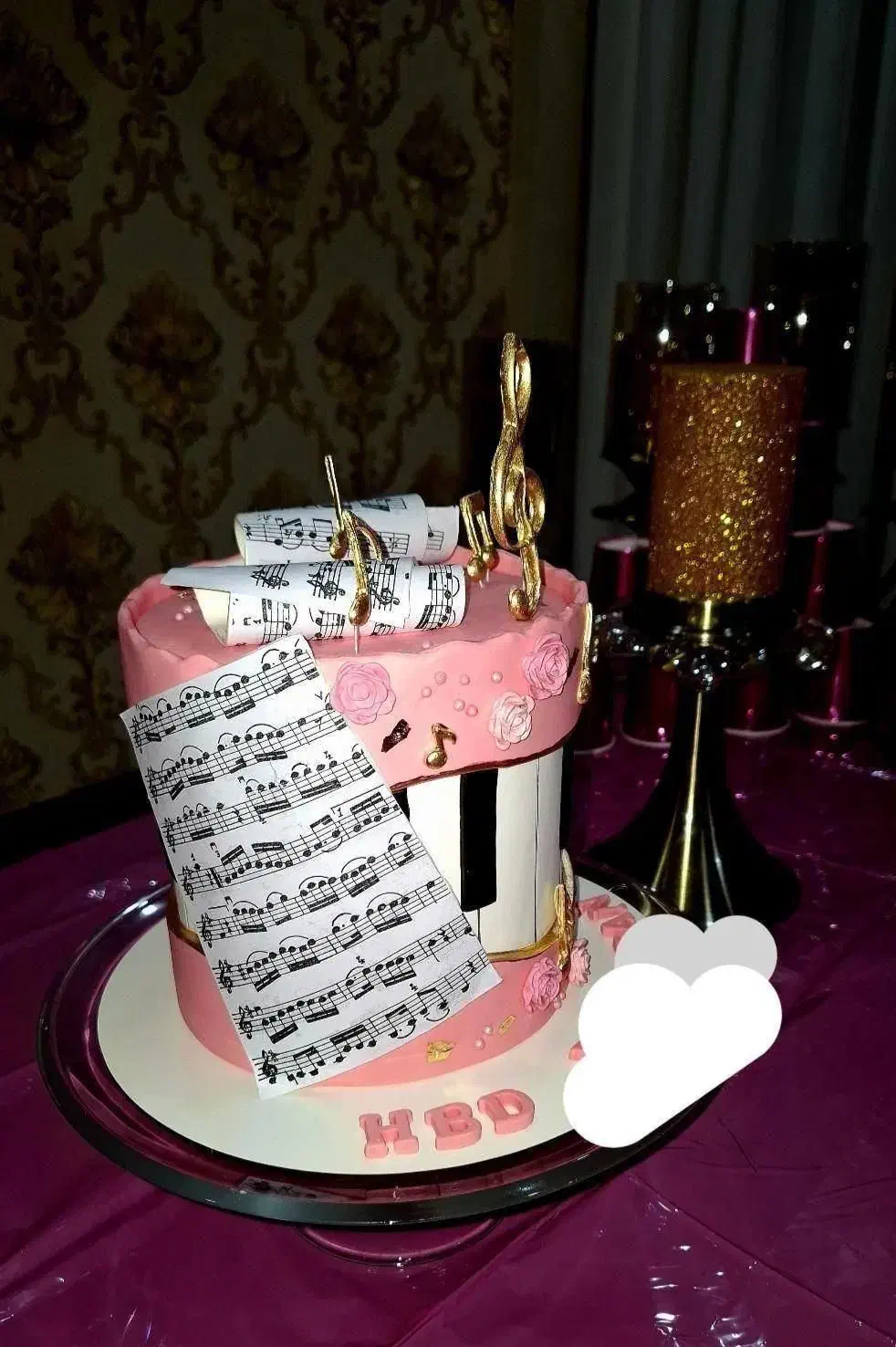 ماکت کیک پیانو‌ و نت موسیقی|مجسمه، تندیس، ماکت|تهران, اباذر|دیوار