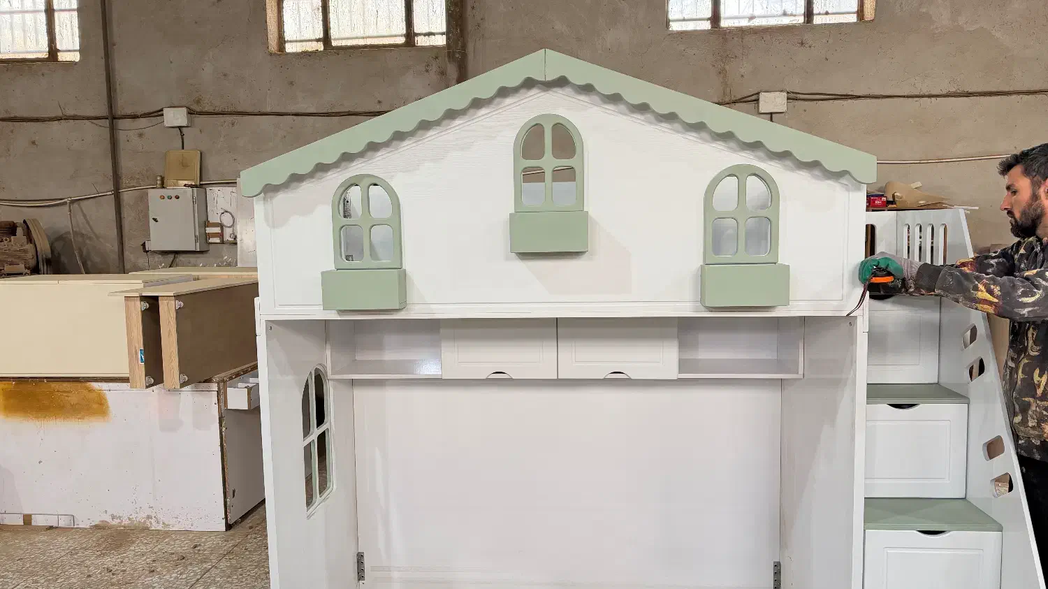 تخت دوطبقه نوجوان|تخت و سرویس خواب|احمدآبادمستوفی, |دیوار