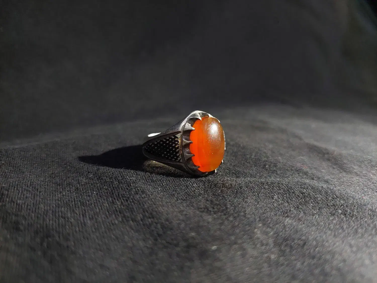 انگشتر عقیق یمن قلمکاری|جواهرات|قم, پردیسان|دیوار