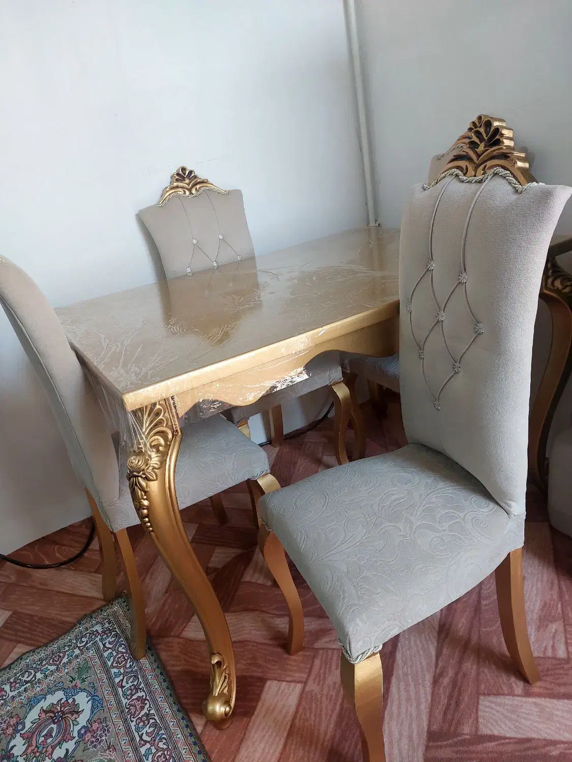 میز نهار خوری طرح چوب|میز و صندلی غذاخوری|اقبالیه, |دیوار