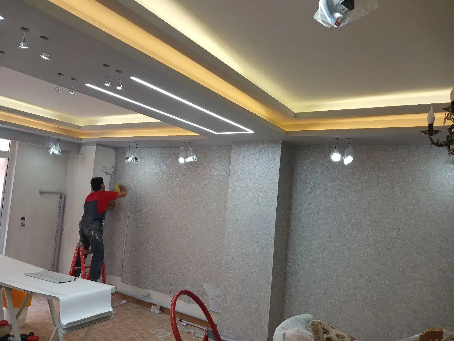 سقف کاذب.کناف.پی وی سی.نقاشی.کاغذدیواری|خدمات پیشه و مهارت|تبریز, |دیوار