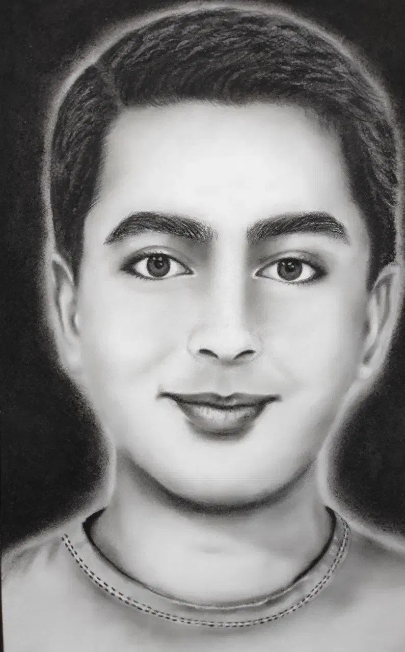 سفارش نقاشی چهره سیاه‌قلم|تابلو، نقاشی، عکس|تربت جام, المهدی|دیوار