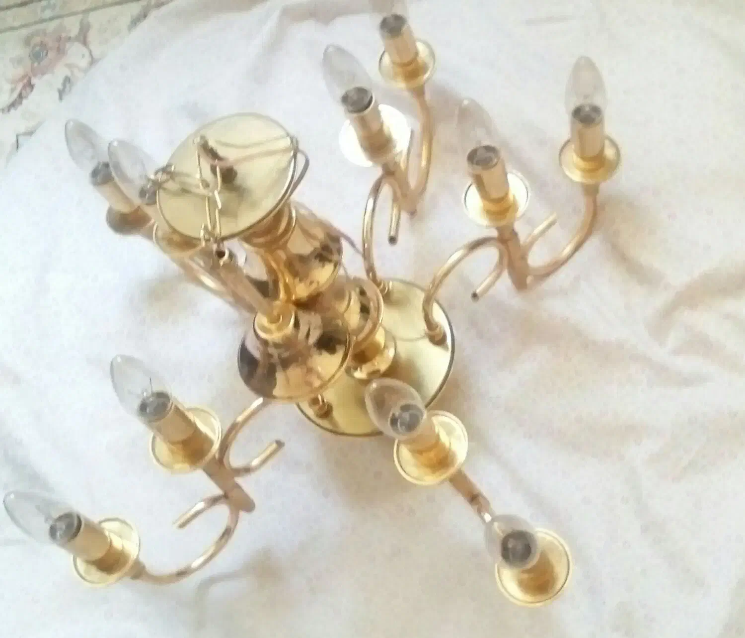 لوستر پنج  شاخه   هر شاخه دو تا لامپ میخوره|لوستر و چراغ آویز|تهران, اتابک|دیوار