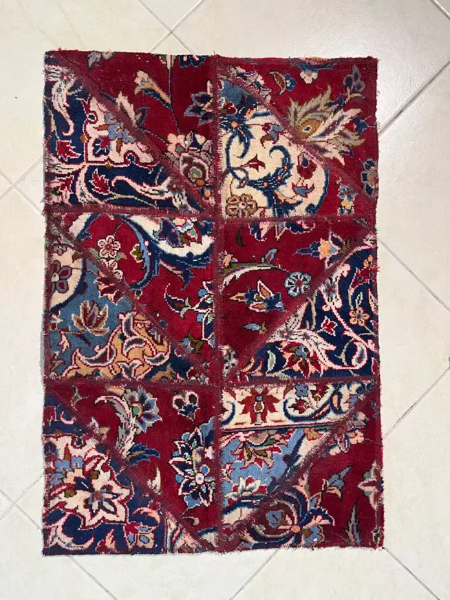 پادری های تیکه دوزی با فرش دستبافت|پادری|اصفهان, هزارجریب|دیوار