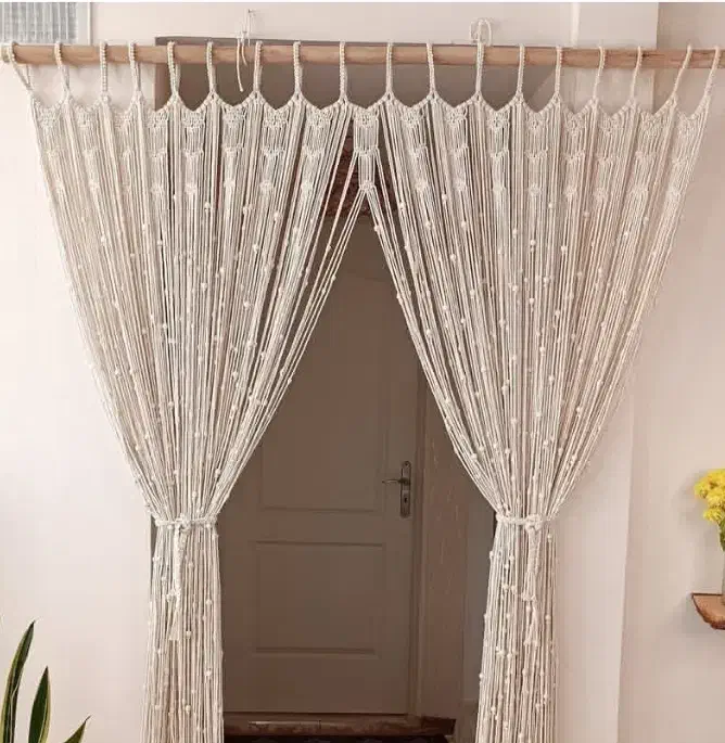 بافت انواع پرده مکرومه بافی|پرده، رانر، رومیزی|تهران, شمسآباد|دیوار