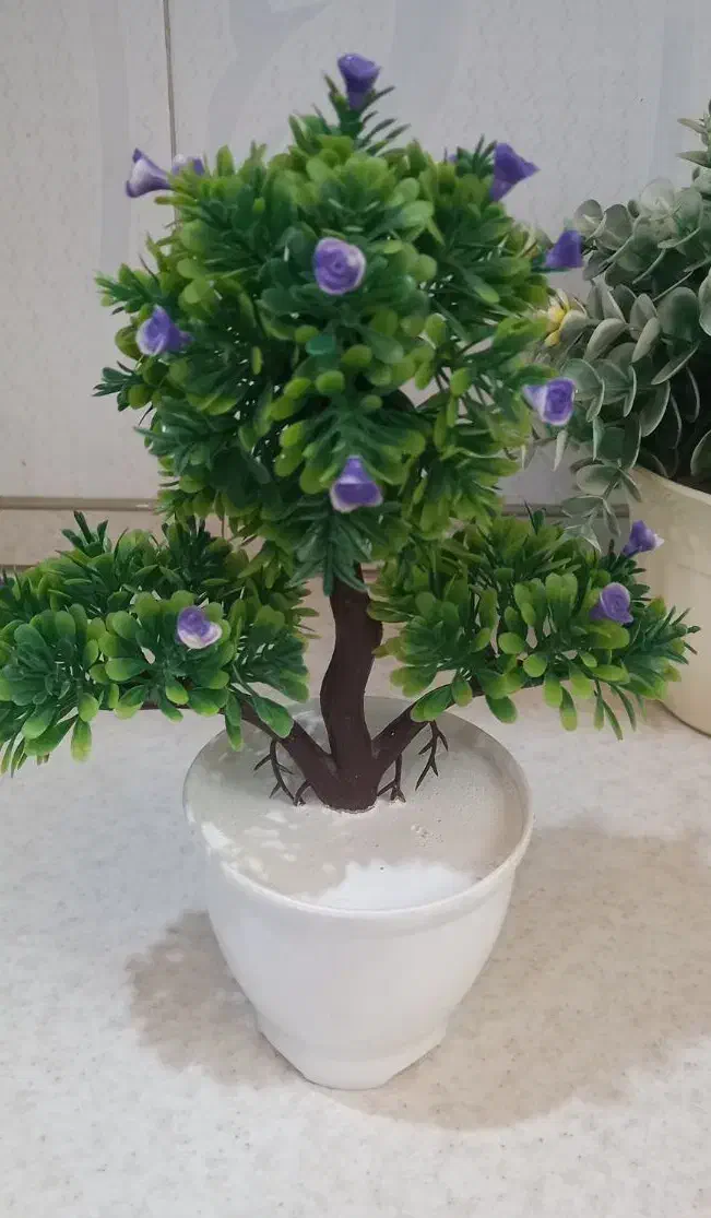 ۳ عدد گلدان گل مصنوعی بنسای و شمشاد|گل مصنوعی|تهران, پونک|دیوار