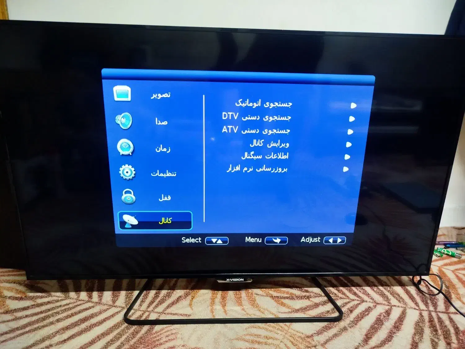 تلویزیون ال ای دی ۵۰ اینچ ایکس ویژن|تلویزیون و پروژکتور|قم, نیروگاه|دیوار