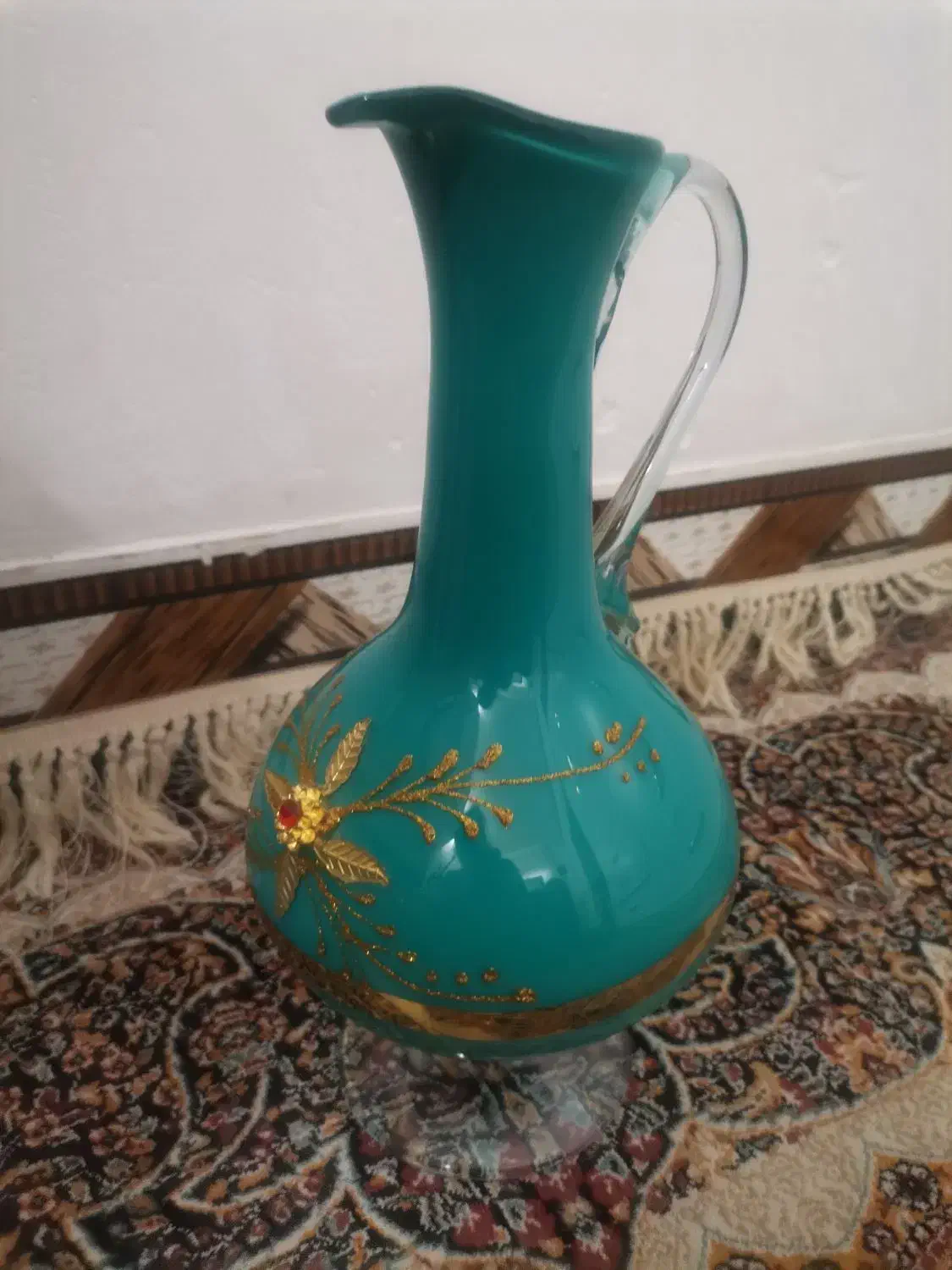 پارچ لیوان فیروزه ای|صنایع دستی و سایر لوازم تزئینی|زرند, |دیوار