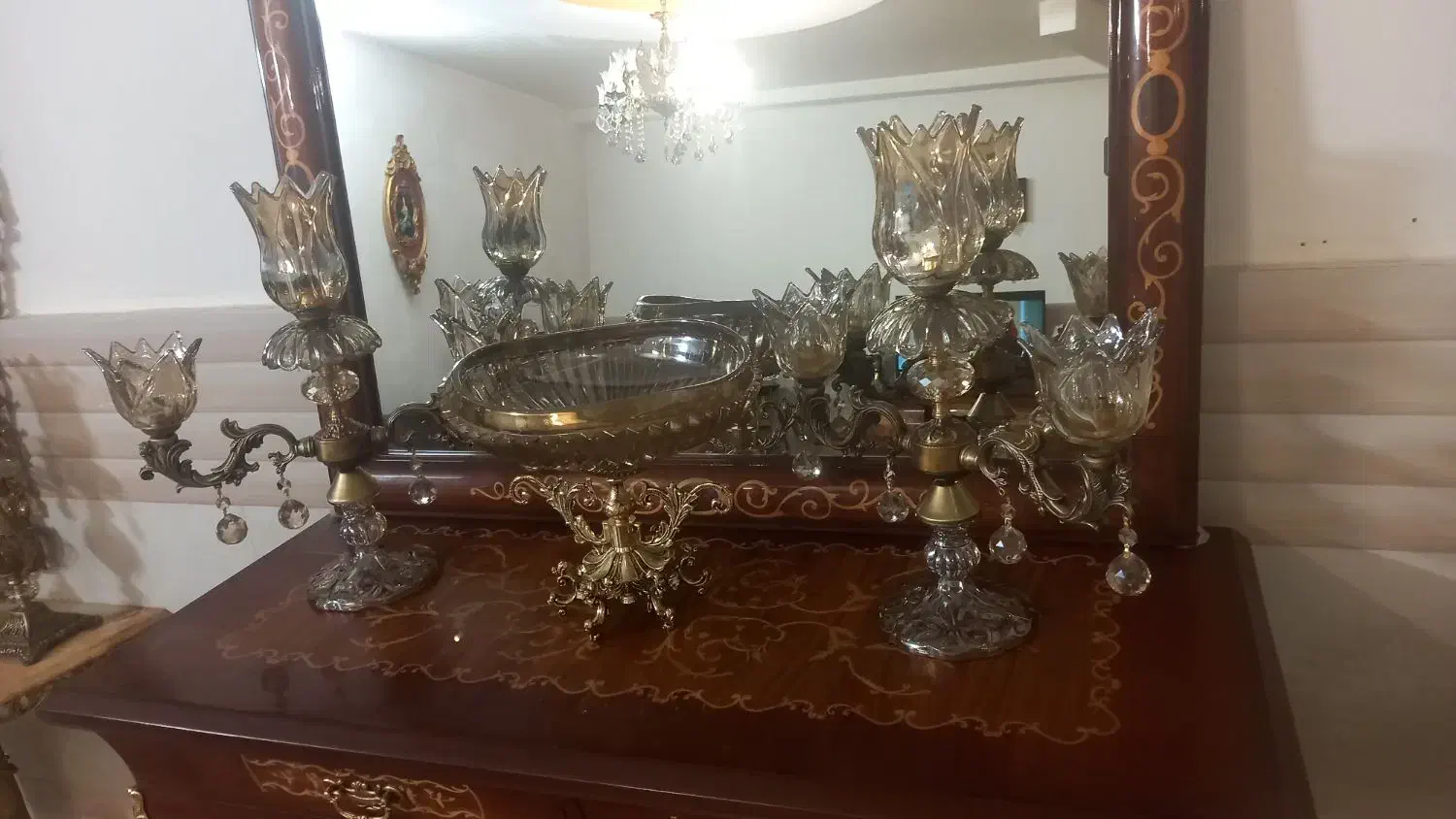 یک جفت شمعدانی|لوستر و چراغ آویز|زنجان, |دیوار