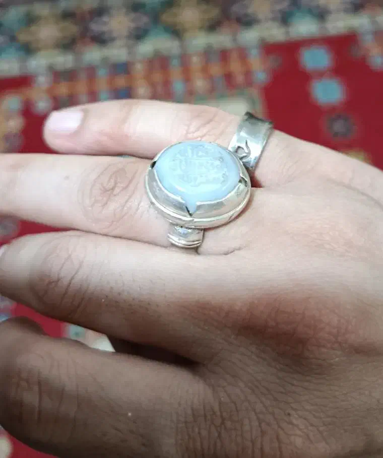 انگشترنقره‌عقیق‌‌ابی‌یاکبودیمنی‌‌بشرط‌،دراهواز|جواهرات|باوی, |دیوار