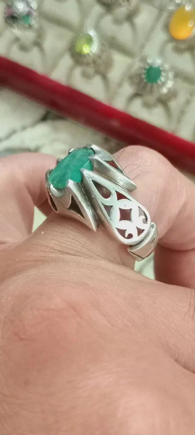 انگشتر دست ساز زمرد پنجشیر کلکسیونی افغان|جواهرات|ورامین, ورامین|دیوار